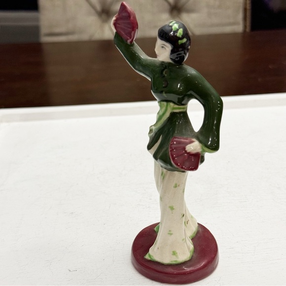 Stamped Copyright Laurel Japan Ceramic Dancer Figurine Cultural Dress Vintage Gl - Picture 4 of 12